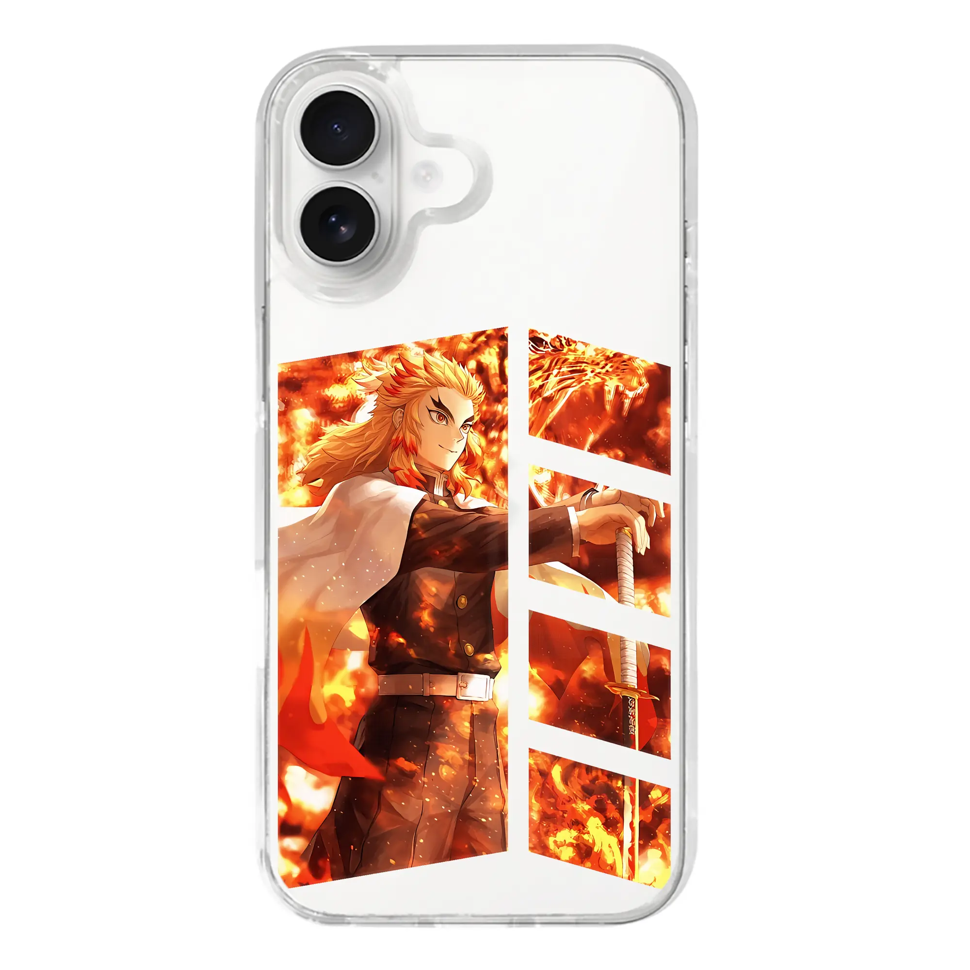 鬼滅の刃 グッズ,煉獄 杏寿郎 - iPhone 17シリーズ 透明スマホケース – 薄型・耐衝撃・精密フィット保護カバー